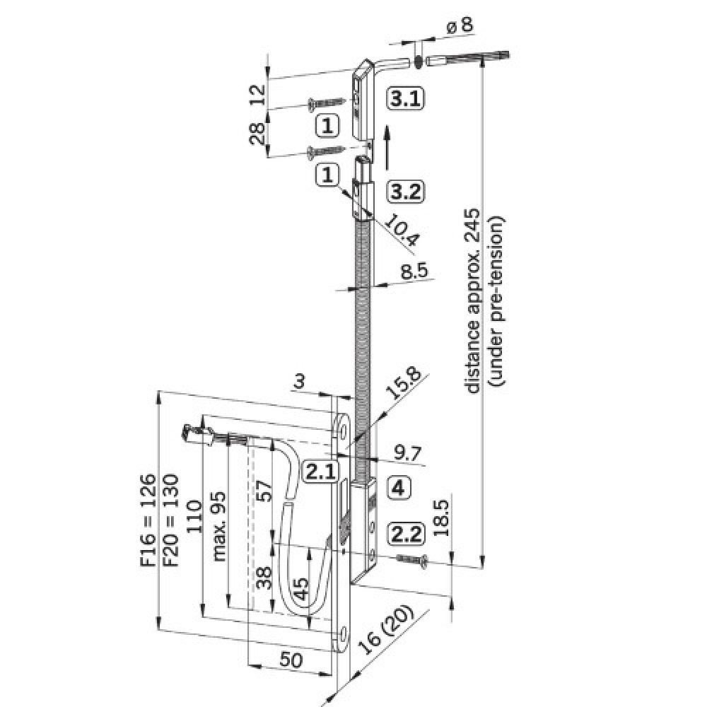 Winkhaus AV2 BlueMatic Armoured Door Loop